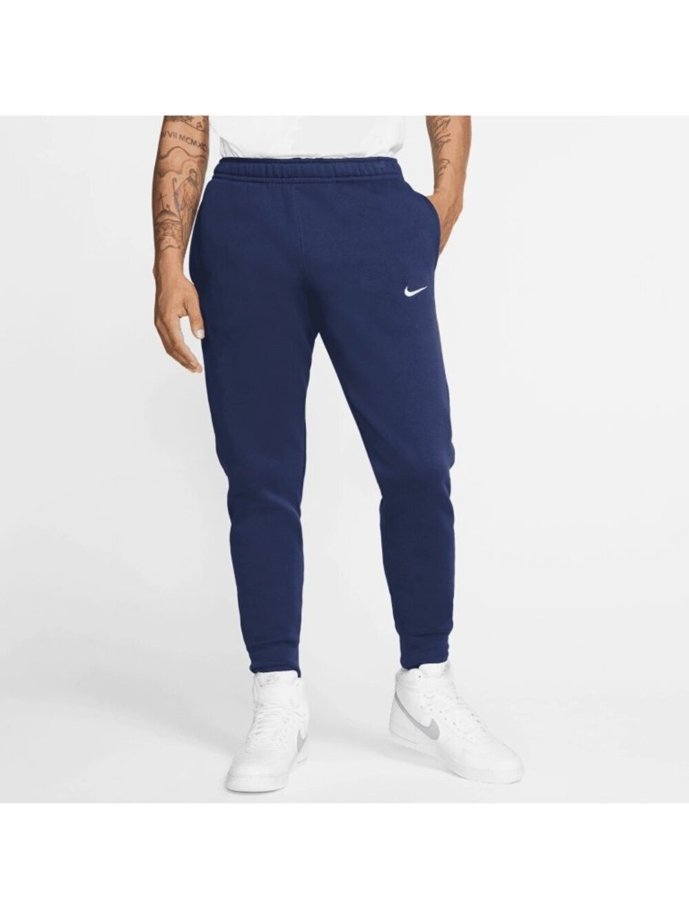 Nike Men's Small Navy Blue Joggers Sweatpants Cotton Elastic Waistband d1681